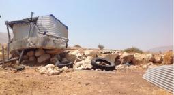 Agricultural reservoir demolished by the Israeli occupation authorities in Furush Beit Dajan on 15 July. (Photo by OCHA)