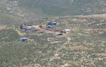 Shabtai's farm, one of many illegal outposts in the occupied West Bank. (Photo by Peace Now)